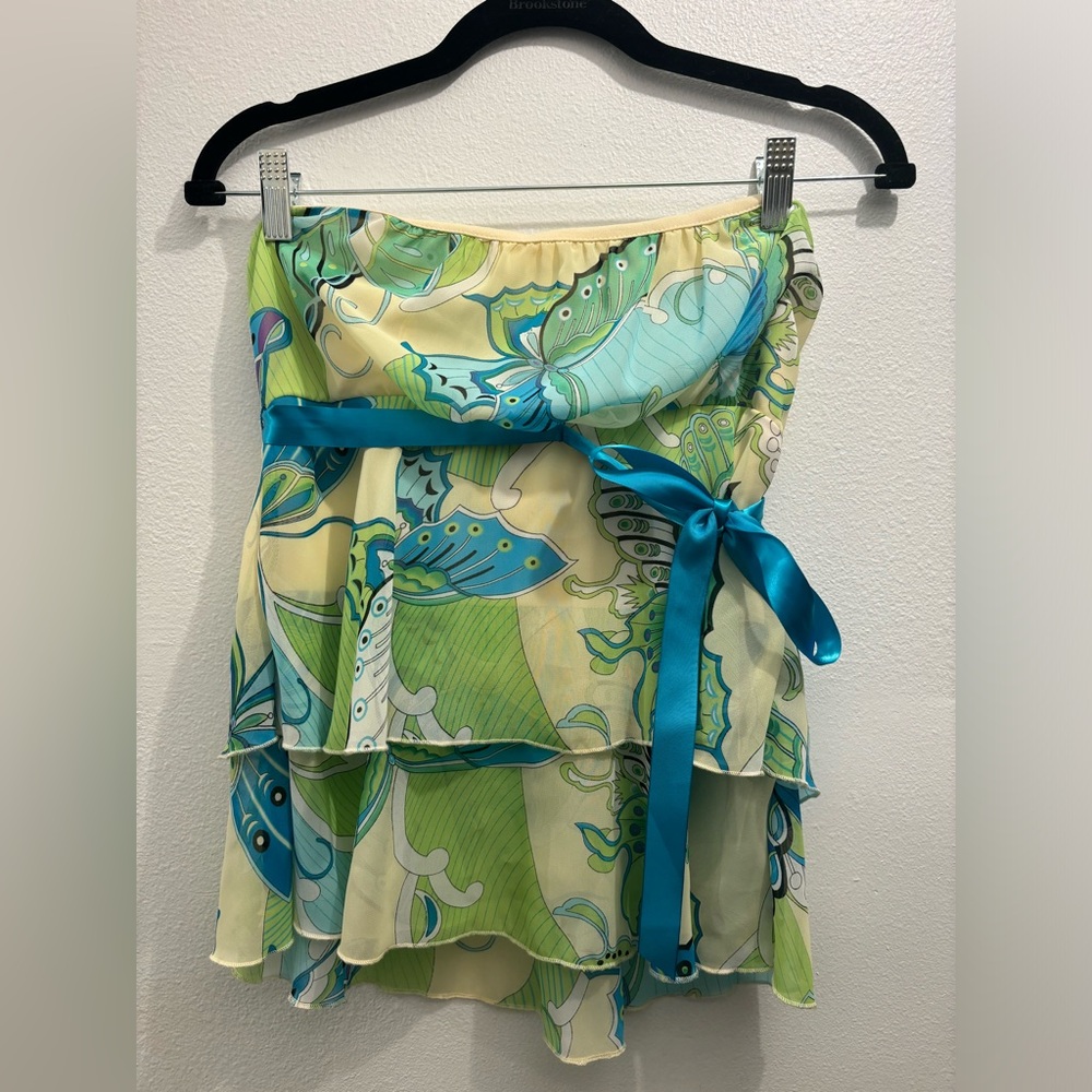 Vintage Butterfly Tube Top